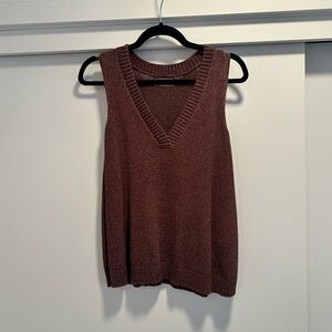 Anthropologie Brown Sweater Vest